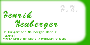henrik neuberger business card